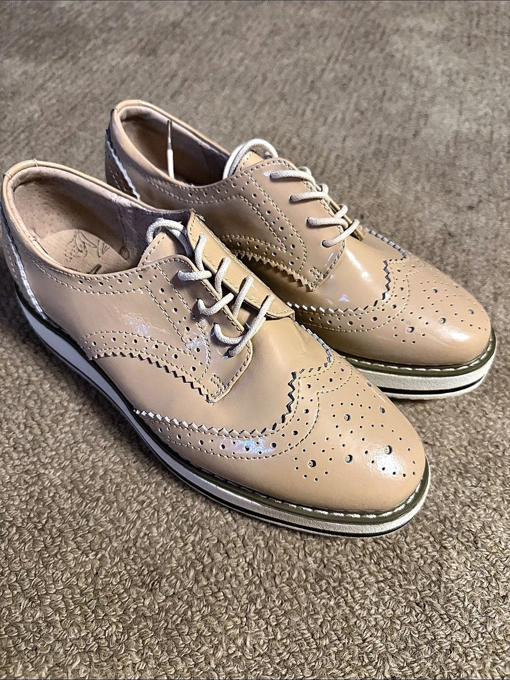Women's Brogue Oxfords in Tan Size